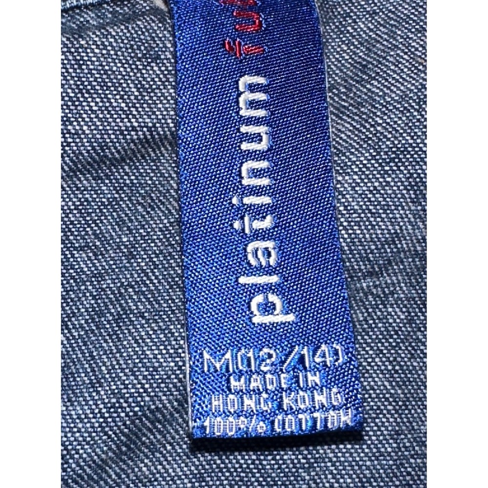 Platinum‎ Fubu Kids Jacket 12/14 Fat Albert Gang Big Patch Black Denim Vintage - Picture 9 of 13